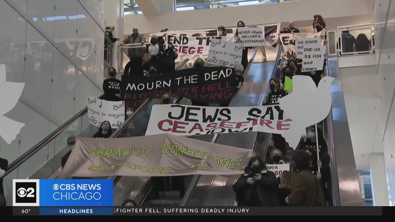 More than 100 protesters arrested at Chicago rally demanding ceasefire ...