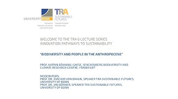 Lecture Series “Innovation Pathways to Sustainability”: Prof. Katrin Böhning-Gaese