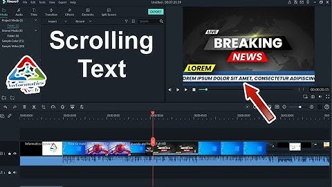 Wondershare Filmora: How to add Scrolling Text in Video || Scrolling Text Tutorial in Urdu/Hindi