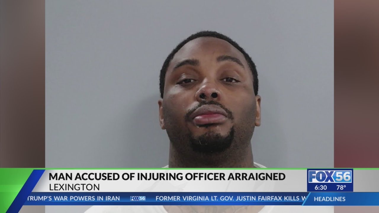 Man accused of dragging Lexington officer with car arraigned in court ...