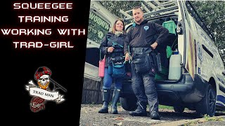 TRADITIONAL WINDOW CLEANING TRAINING WITH TRAD GIRL  - NO MUSIC