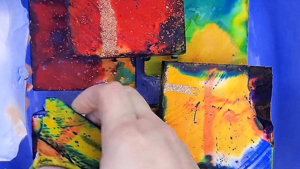 Colourful Dyed Gym chalk Crumbling #oddlysatisfying #gymchalkcrush # ...