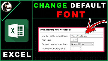 How to Change Default Font in Excel #exceltutorial