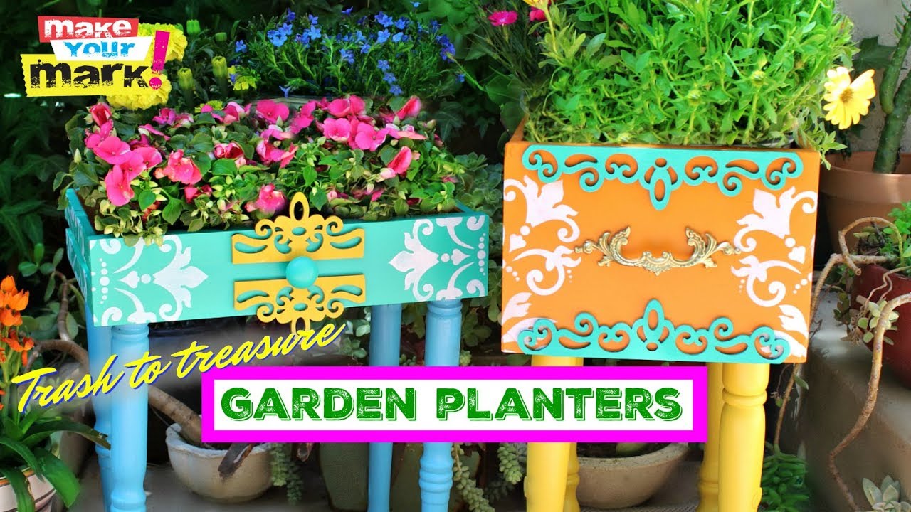 Trash To Treasure Garden Planters Youtube