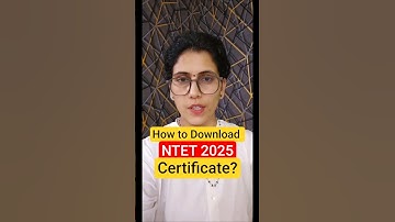 NTET 2025 Certificate download #ncism #ntet #ntet2026 #ntet2025