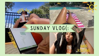 Sunday Rest Vlog | pool day, relaxing, and nightly hair routine(: by Alexis 294 views 2 years ago 7 minutes, 54 seconds