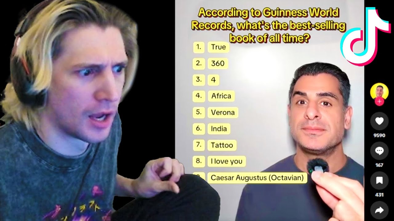 xQc Hilariously Fails at TikTok Quizzes for 20 Minutes