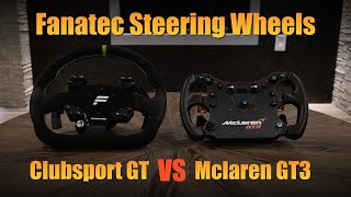 Fanatec Steering Wheel Comparison: Clubsport GT with Universal Hub vs Mclaren GT3