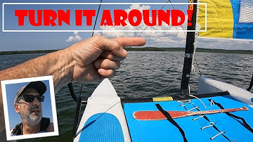 How To Turn Around a Sailboat!  Hobie Wave Sailing for Beginners!