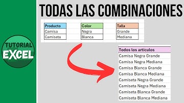 Obtener todas las COMBINACIONES en Excel