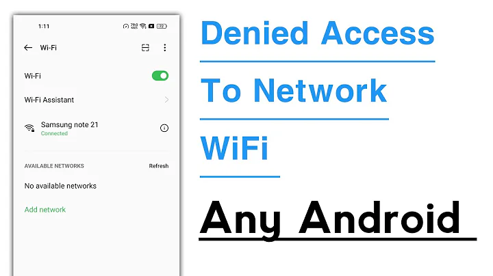 Denied Access To Network WiFi Problem Solve in Any Android Phone