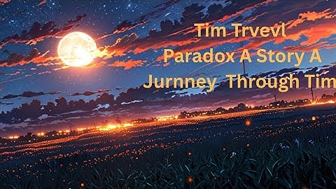 "The Time Travel Paradox  story – A Journey Through Time"
