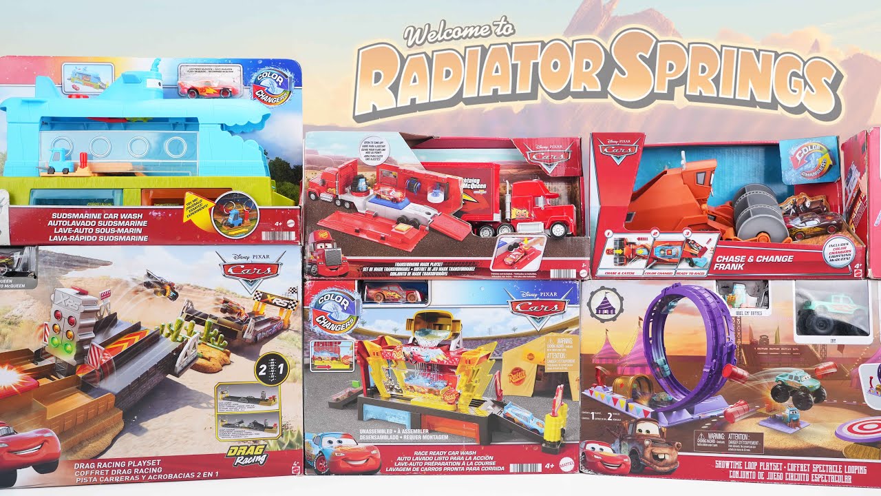 Disney Pixar Cars Unboxing Review | Disney Pixar Cars Color Changers Race Ready Car Wash Playset