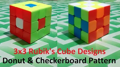 3x3 Cube Patterns Series #1. Donut & Checkerboard Designs