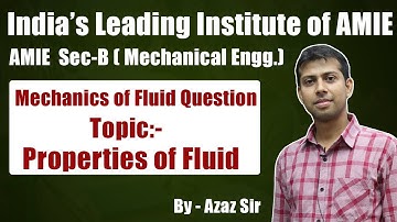 Mechanics of Fluid AMIE Sec- B Mechanical , Previous Year Question Discussion with concept.