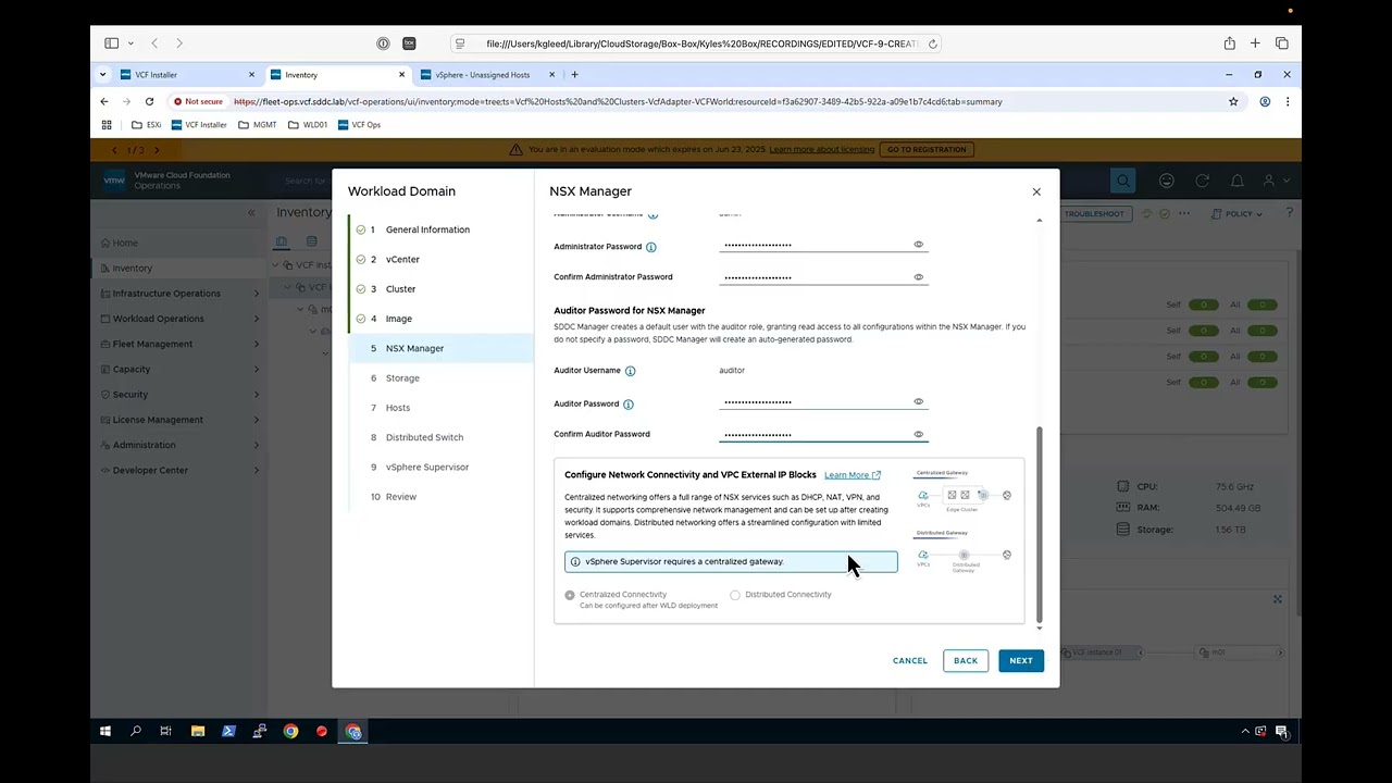 What's New: VCF9 Operations - Create Workload Domain