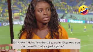 Eni Aluko Math Quote On Richarlison Before Brazil Vs South Korea | FIFA World Cup 2022