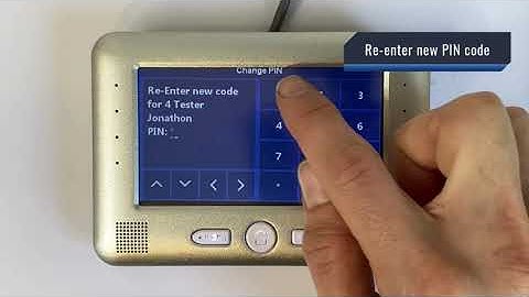 Tecom Touch Screen RAS - Change PIN