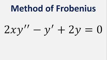 Differential Equation Method of Frobenius: 2xy