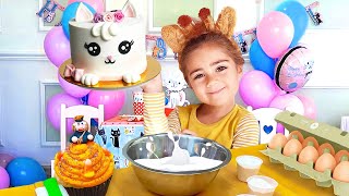 Nastya và Mia tổ chức sinh nhật cho chú mèo con của họ