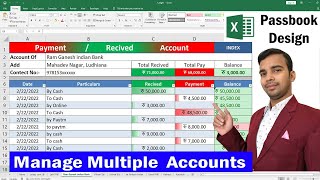Payment and Received Passbook Design in Microsoft Excel Fully Automatically