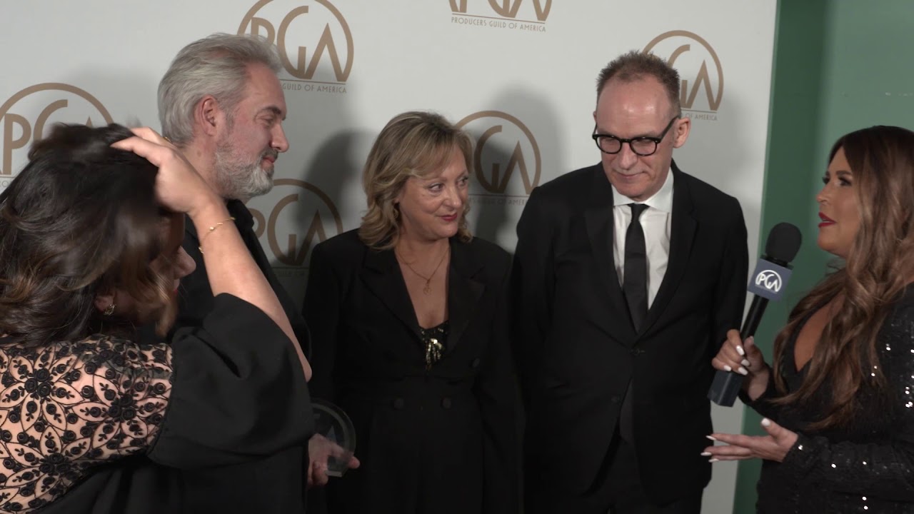 The producing team of 1917 wins the Darryl F. Zanuck Award at the 2020 PGA Awards