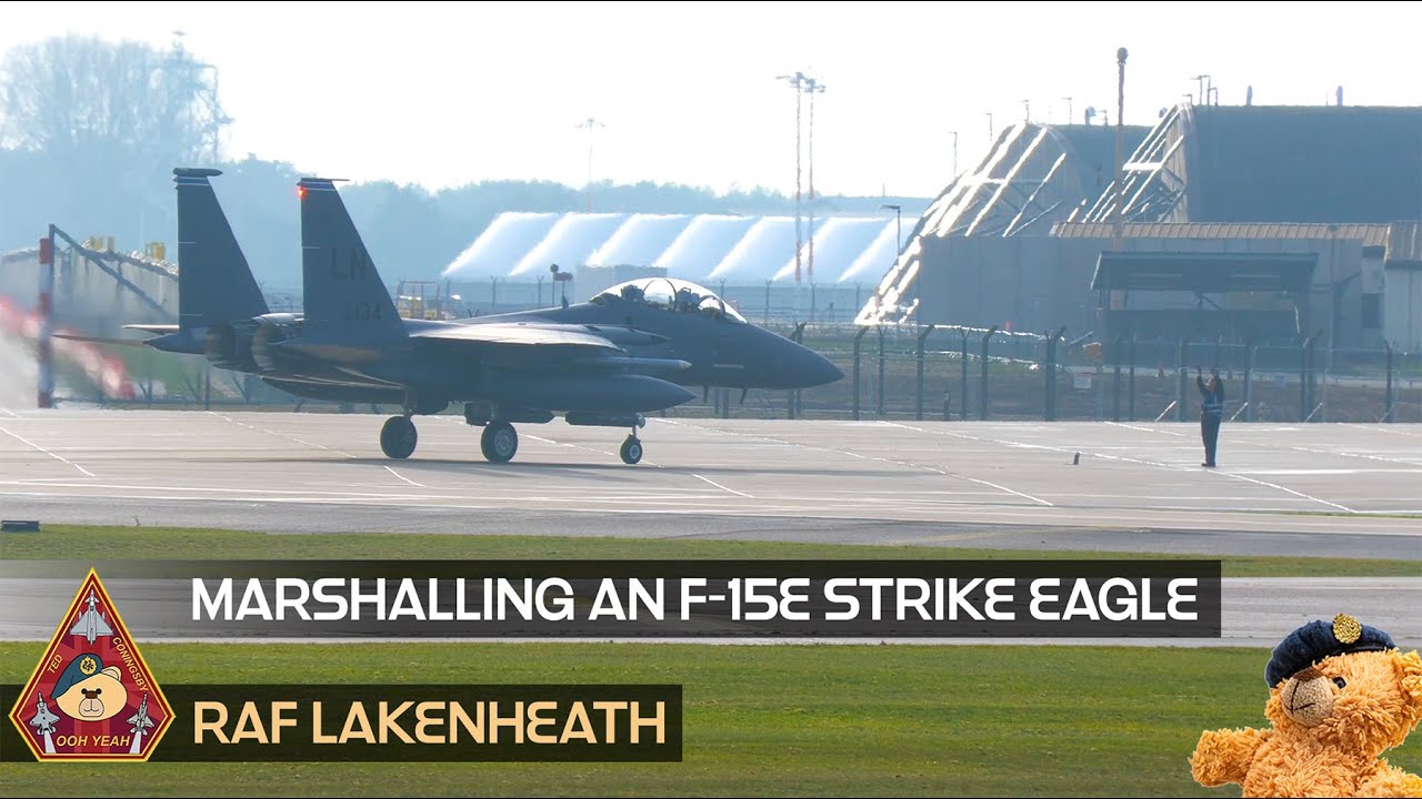 PERFECTION: MARSHALLING AN F-15 TO THE EOR • 492D FIGHTER SQUADRON RAF LAKENHEATH