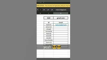 Learn excel with simple tricks - add Gmail.com #excel #shorts