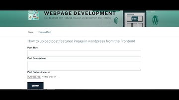 How to upload post featured image in wordpress from the Frontend