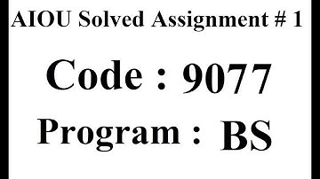 AIOU Code 9077 Solved Assignment No 1 Spring 2025 | Morphology