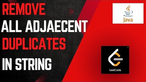 Remove all adjacent duplicates in an string || java edition || leetcode string solution || DSA java