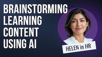 Brainstorming learning and development content using AI