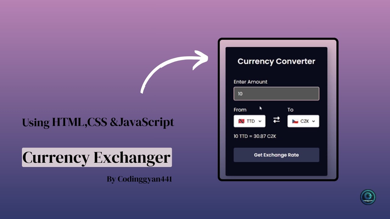 Real-Time Currency Converter using HTML, CSS and JavaScript || By @Code ...