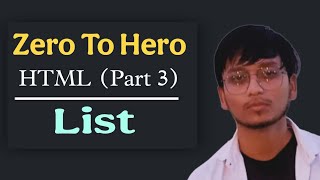 HTML class for beginners (part 3) | html tutorial for beginners | what is list in html #htmltutorial