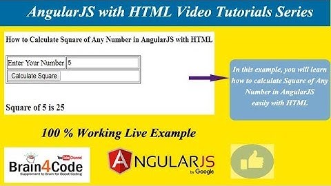 How to Calculate Square of Any Number in AngularJS with HTML | Hindi | Learn AngularJS HTML