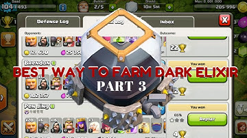 Clash Of Clans | BEST WAY TO FARM DARK ELIXIR | TH7, TH8, TH9, TH10 | [PART 3]