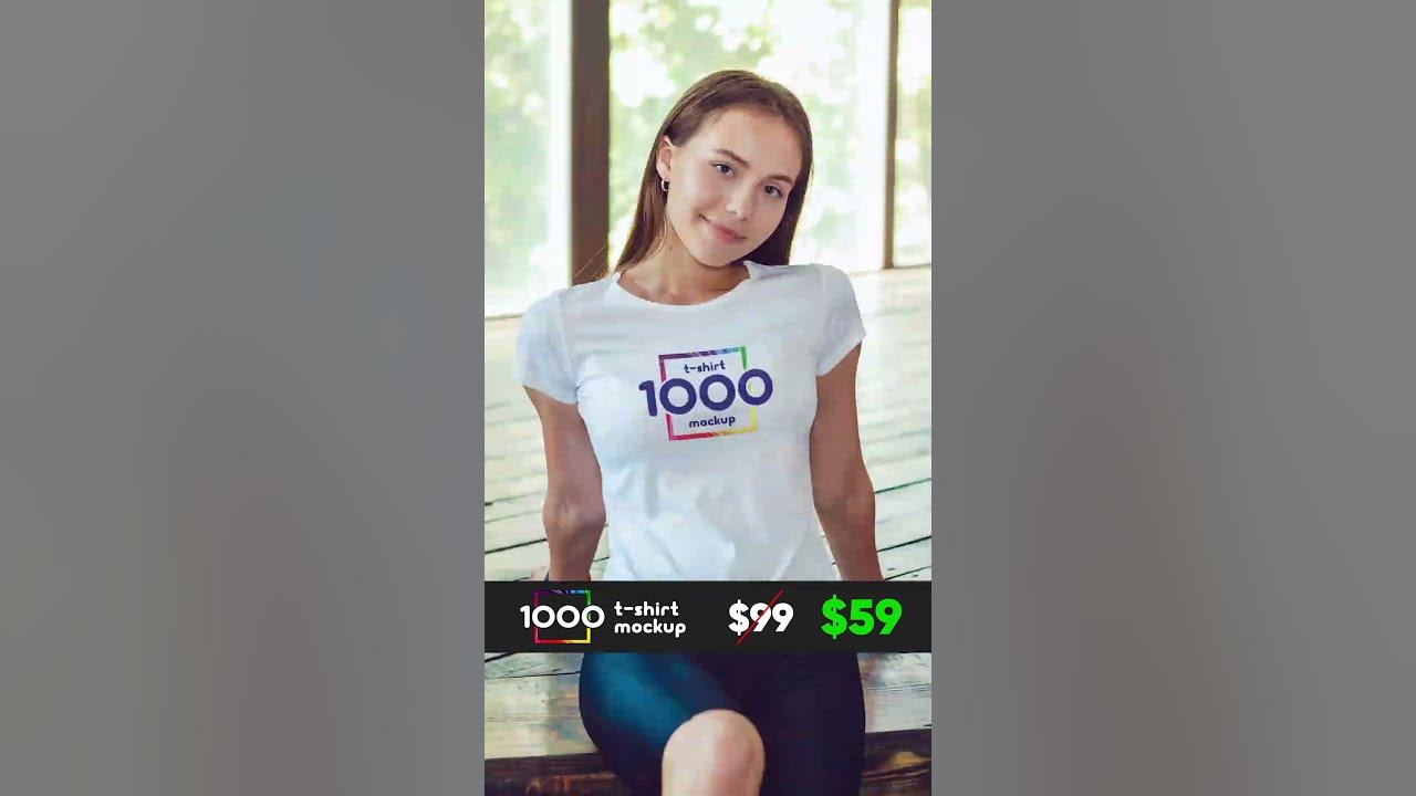 Discount on 1000 t-shirt templates. Link in channel description. #mockup #psd #photoshop #tshirt
