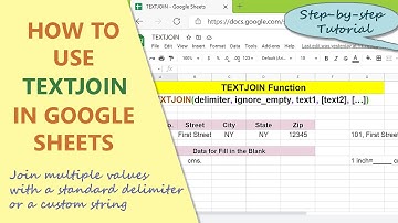Google 스프레드시트 TEXTJOIN 함수 | 구분 기호로 여러 값 연결 | Google 스프레드시트 함수
