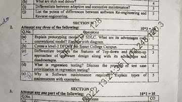 Software Engineering | Ques Paper | BTECH 6th Sem | AKTU Lucknow | 2021-22 | EVEN SEMESTER | KCS601