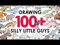 Simple silly and super cute  drawing 100 animals
