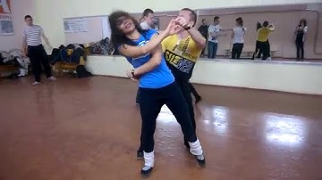 треня танец Zouk Оксана и  Слава -  in dance studio DancA 16 01 15