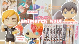 shopee anime merch haul 🍥 : nendoroid, funko pop & manga! (haikyuu, jjk, aot, bnha, wotakoi + more)