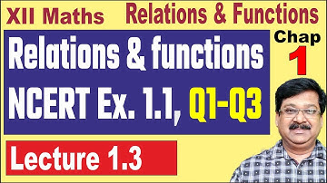 1.3, Maths Ex 1.1 Ch 1 Relations & Functions solutions (Q1-Q3) in Hindi, arvind academy,