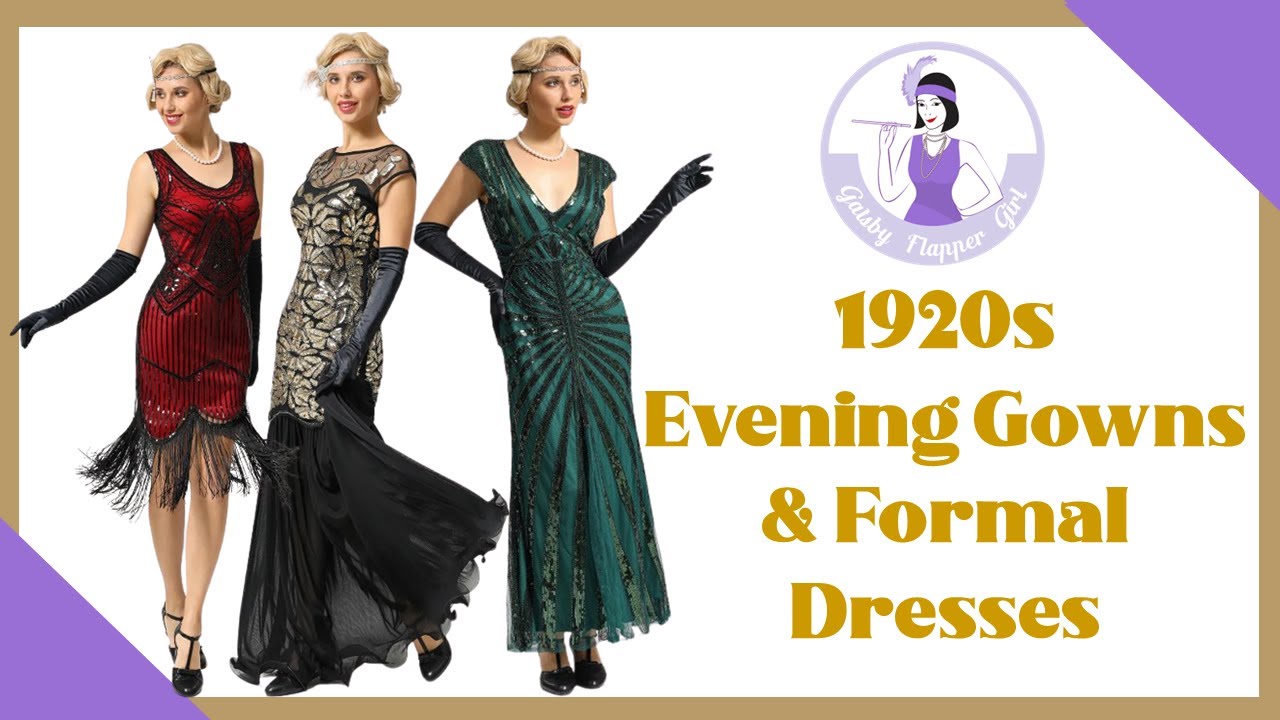 1920s Evening Gowns, Formal & Evening Dresses 20s Style | 1920s formal  dresses, Evening dress fashion, Roaring 20s party dress