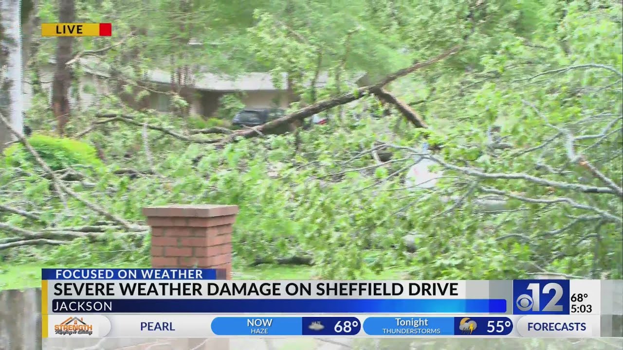 Storms damage homes in Jackson - YouTube