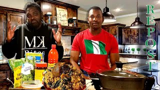 HOW TO COOK AFRICAN | NIGERIAN EGUSI SOUP AND FUFU | REPOST