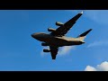 C17 Plane Flying Over Leaving The Air Show 