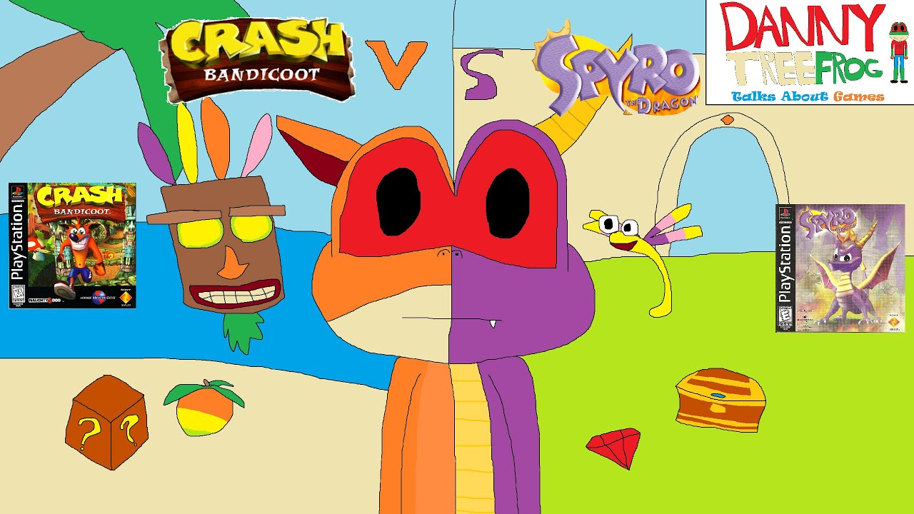 Crash Bandicoot VS Spyro The Dragon (PS1) - Danny Tree Frog TAG