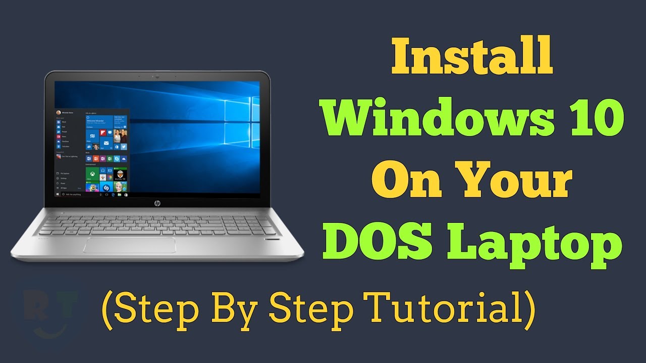 How To Install Windows 10 On Dos Laptop Step By Step 2021 Freedos Youtube