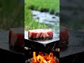 ASMR cooking meat in the forest #cooking #food #camping #bbqmeat #grilltime #outdoorcooking